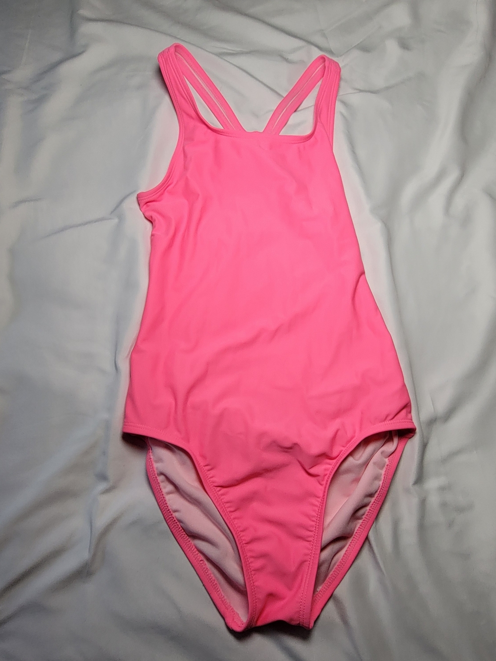 The Children's Place Girls' One-Piece Swimsuit in Bright Pink - Size L (10/12)